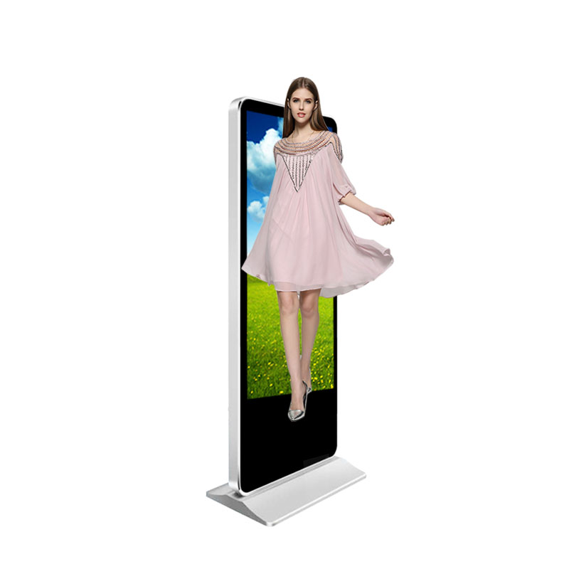 Naked eye 3D vertical landing advertising machine, round angle